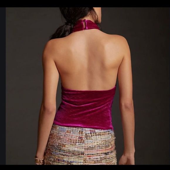 Anthropologie Dolan Left Coast Velvet Halter Tank * Stunning and NWT - Picture 2 of 3